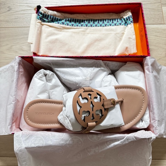 ☀️NEW☀️Tory Burch Miller Sandals Sand - Picture 3 of 10